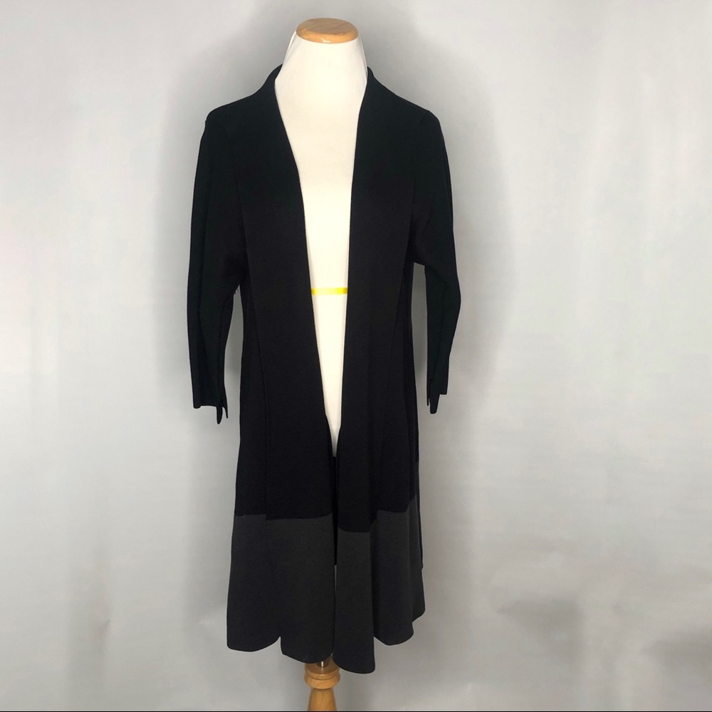 Eileen Fisher Silk Cotton Knit Open Front Sweater